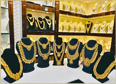 Gold Necklace Display